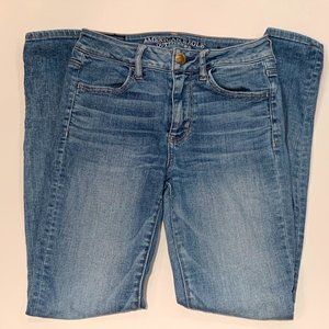 AE hi-rise stretch jeggings sz 2